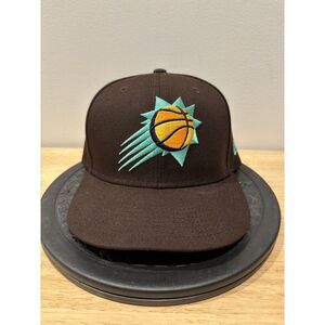 Phoenix Suns New Era 59FIFTY Burnt Wood Brown Orange Hat Cap Size 7‎ 1/8 EUC